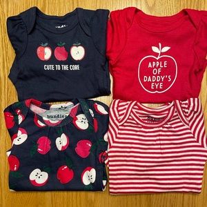 The Children’s Place Apple Season Bodysuits NB